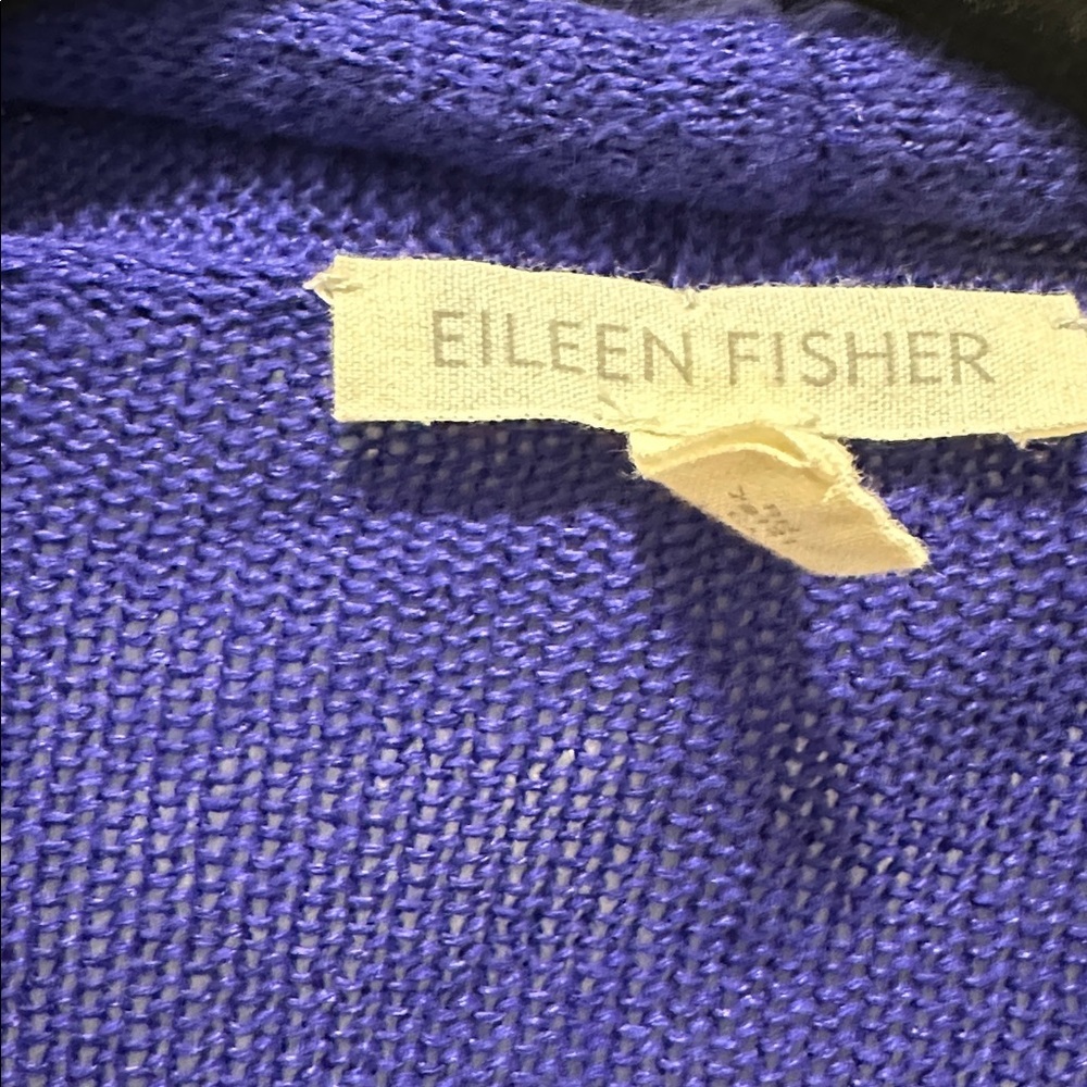Eileen Fisher purple Knit Cardigan - Picture 2 of 3